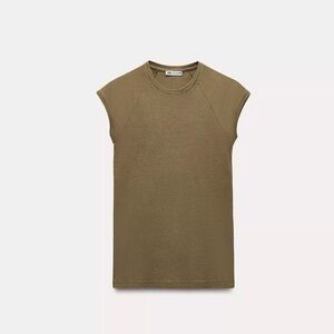 Olive Cap Sleeve Top
